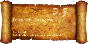 Ditrich Zelmira névjegykártya